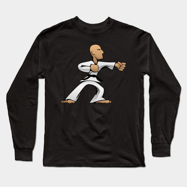 Cool Martial Arts Dude Long Sleeve T-Shirt by hobrath